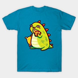 Cute T-Rex Eating Pizza T-Shirt